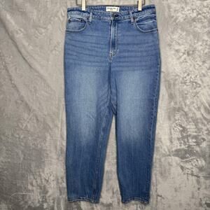 Abercrombie & Fitch Mom Jeans Womens 12 31 Blue High Rise Curve Love Denim